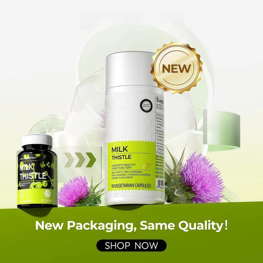 Milk Thistle Liver Detox – Natural Cleanse with Turmeric & Vitamin C (90 Ct)