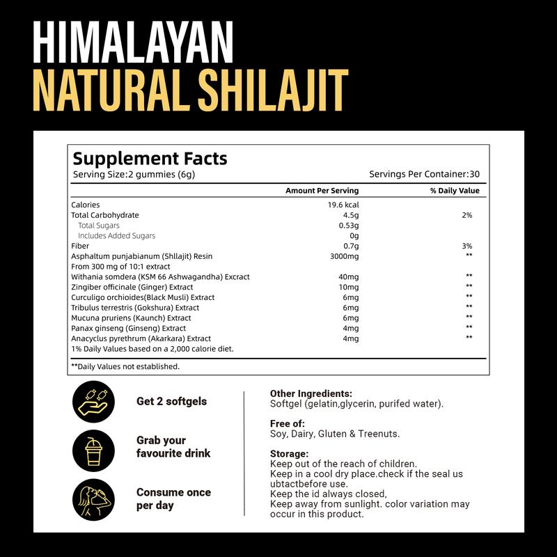 Vitality Boost Himalayan Shilajit Gummies
