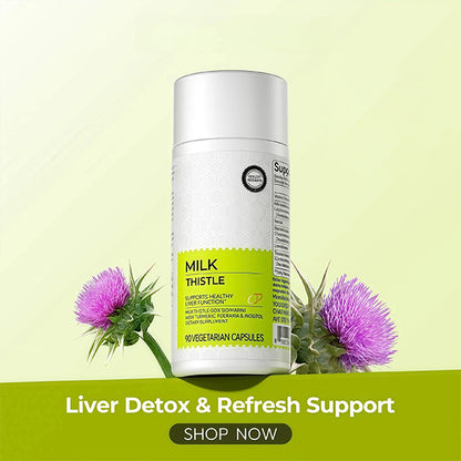 Milk Thistle Liver Detox – Natural Cleanse with Turmeric & Vitamin C (90 Ct)